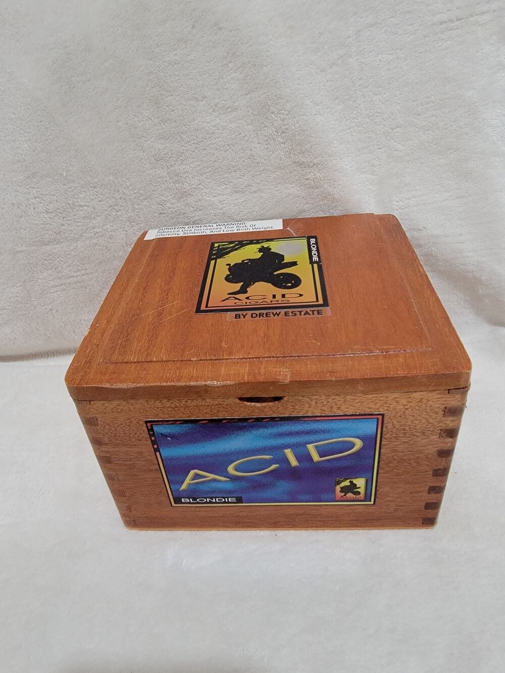 Biker Box - Acid Cigars Blondie Wooden Cigar Box By Drew Estate